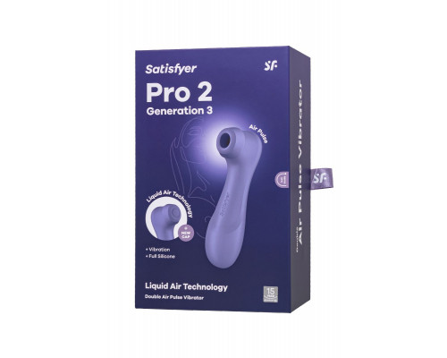 Сиреневый вакуумный стимулятор клитора Satisfyer Pro 2 Generation 3