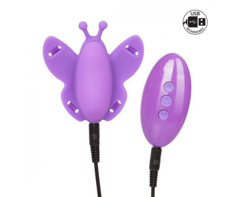 Фиолетовая вибробабочка на ремешках Silicone Remote Venus Butterfly