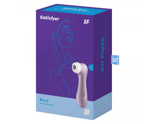 Сиреневый вакуум-волновой клиторальный стимулятор Satisfyer Pro 2