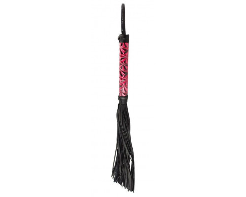 Заказать Аккуратная плетка с красной рукоятью Passionate Flogger - 39 см.