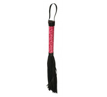 Аккуратная плетка с розовой рукоятью Passionate Flogger - 39 см.