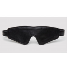 Черная плотная маска на глаза Bound to You Faux Leather Blindfold