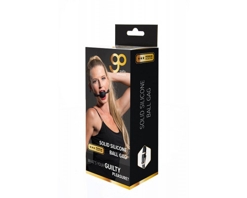 Заказать Черный кляп-шарик PREMIUM SOLID SILICONE BALL GAG