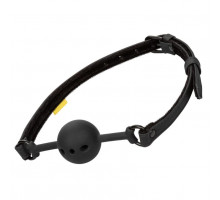 Черный силиконовый кляп-шар Breathable Ball Gag