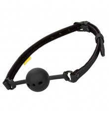 Черный силиконовый кляп-шар Breathable Ball Gag