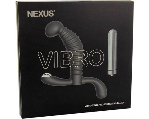 Черный стимулятор простаты Nexus Vibro - 10,2 см.