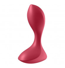 Красный вибромассажёр простаты Satisfyer Backdoor Lover - 14 см.