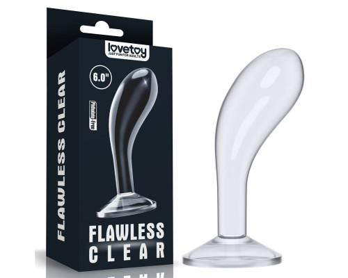 Заказать Прозрачный стимулятор простаты Flawless Clear Prostate Plug - 15 см.