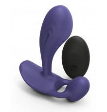 Темно-синий вибромассажер Witty P G Vibrator with Remote Control