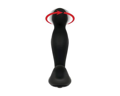 Черный вибростимулятор простаты Adam s Rotating P-spot Massager - 14,2 см.