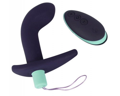 Темно-фиолетовый вибростимулятор простаты с пультом ДУ Remote Controlled Prostate Plug