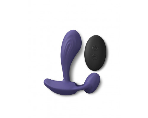 Темно-синий вибромассажер Witty P G Vibrator with Remote Control