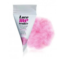 Съедобное согревающее массажное масло Love Me Tender Cotton Candy с ароматом сладкой ваты - 10 мл.