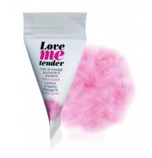 Съедобное согревающее массажное масло Love Me Tender Cotton Candy с ароматом сладкой ваты - 10 мл.