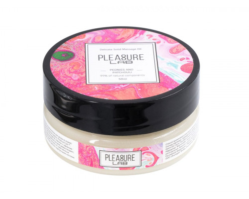 Заказать Твердое массажное масло Pleasure Lab Delicate с ароматом пиона и пачули - 50 мл.