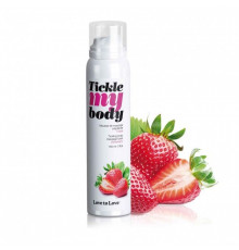 Массажная хрустящая пенка Tickle My Body Strawberry с ароматом клубники - 150 мл.