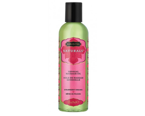 Заказать Массажное масло Naturals Strawberry Dreams с ароматом клубники - 59 мл.