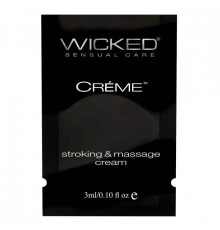 Крем для массажа и мастурбации Wicked Stroking and Massage Creme - 3 мл.