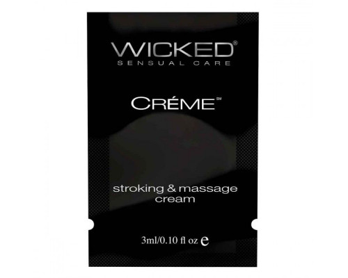 Крем для массажа и мастурбации Wicked Stroking and Massage Creme - 3 мл.