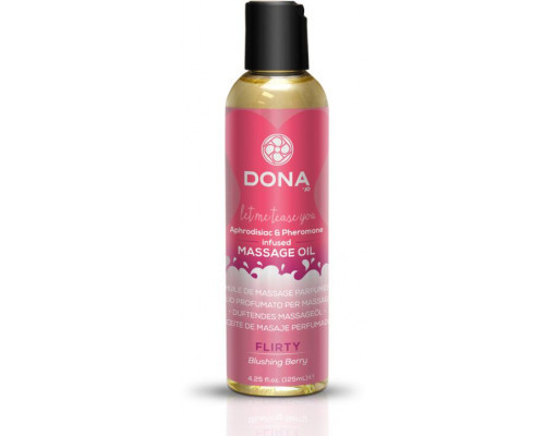 Заказать Массажное масло с феромонами DONA Flirty Blushing Berry - 125 мл.