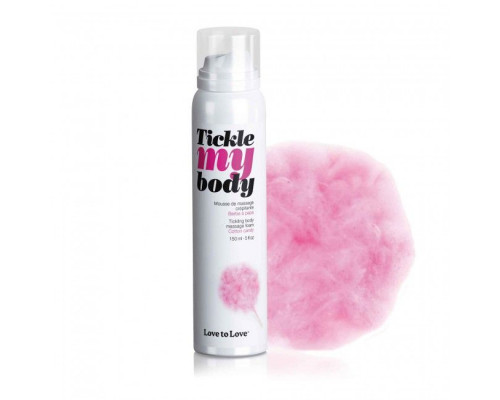 Массажная хрустящая пенка Tickle My Body Cotton Candy с ароматом сладкой ваты - 150 мл.