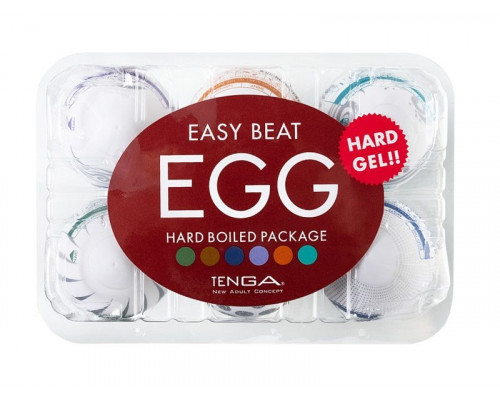 Заказать Набор из 6 мастурбаторов Tenga EGG II Hard Boiled с различным рельефом