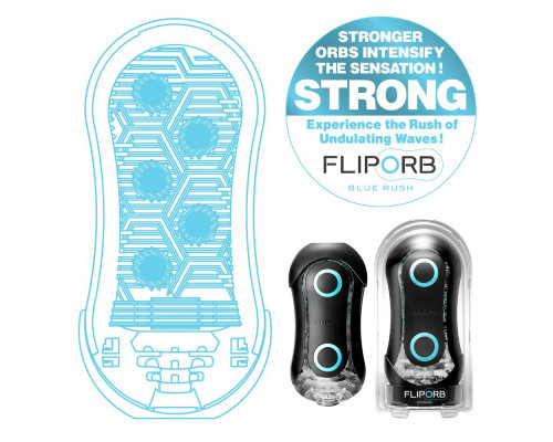 Заказать Мастурбатор Tenga FLIP ORB STRONG BLUE RUSH