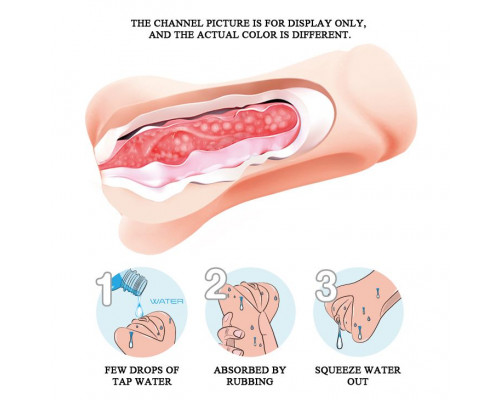 Заказать Телесный мастурбатор-вагина с эффектом смазки