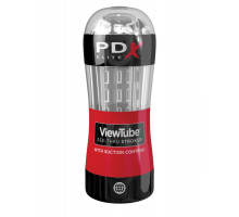 Прозрачный мастурбатор в тубе PDX Elite ViewTube See-Thru Stroker