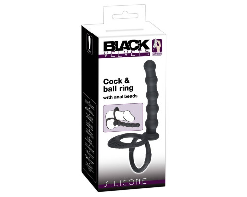 Заказать Насадка на пенис для двойного проникновения Cock   ball ring