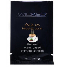 Лубрикант со вкусом кофе мокко Wicked Aqua Mocha Java - 3 мл.