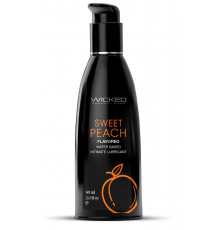 Лубрикант с ароматом спелого персика Wicked Aqua Sweet Peach - 60 мл.