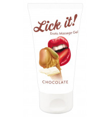 Лубрикант на водной основе Lick it! Chocolate с ароматом шоколада - 50 мл.