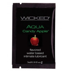 Лубрикант с ароматом сахарного яблока Wicked Aqua Candy Apple - 3 мл.