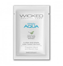 Легкий лубрикант на водной основе Wicked Simply AQUA - 3 мл.