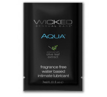 Легкий лубрикант на водной основе с алое Wicked Aqua - 3 мл.