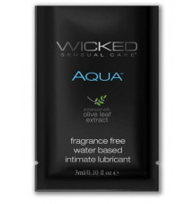 Легкий лубрикант на водной основе с алое Wicked Aqua - 3 мл.