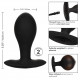 Заказать Черная расширяющаяся анальная пробка Weighted Silicone Inflatable Plug Large - 8,25 см.