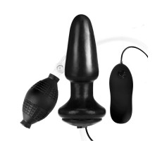 Надувная вибрирующая анальная пробка  Inflatable Vibrating Butt Plug - 10,2 см.