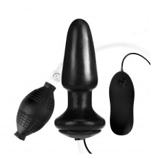 Надувная вибрирующая анальная пробка  Inflatable Vibrating Butt Plug - 10,2 см.