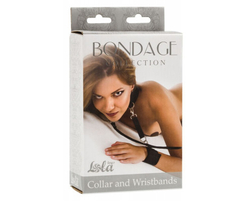 Ошейник с наручниками Bondage Collection Collar and Wristbands Plus Size