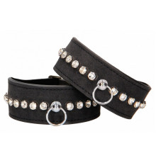 Черные наручники Diamond Studded Wrist Cuffs