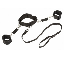 Ошейник с наручниками Bondage Collection Collar and Wristbands Plus Size