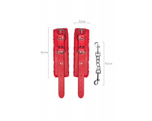 Заказать Красные наручники Anonymo из искусственной кожи