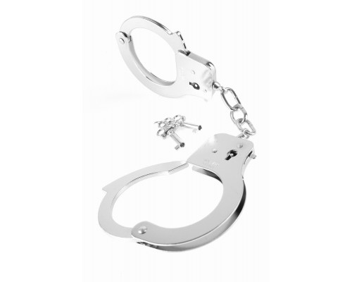 Заказать Металлические серебристые наручники Designer Metal Handcuffs