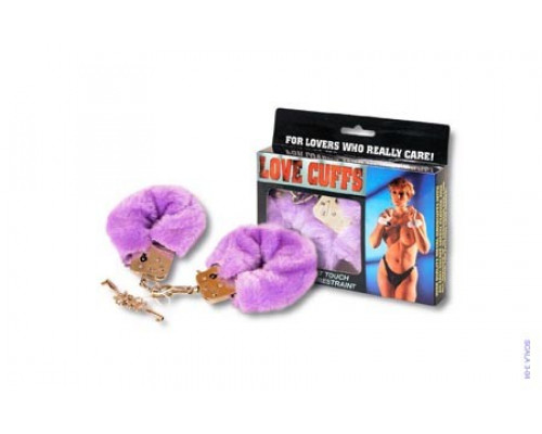 Заказать Меховые наручники FURRY FUN CUFFS PURPLE PLUSH