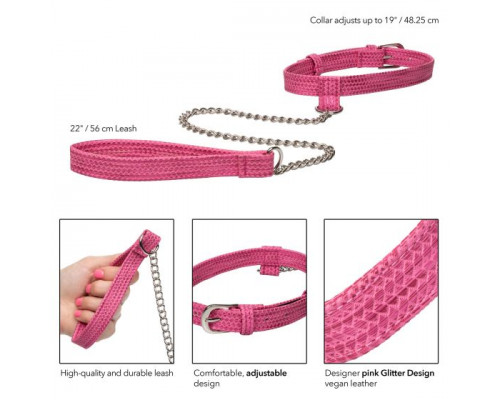 Заказать Розовый ошейник с поводком Tickle Me Pink Collar With Leash