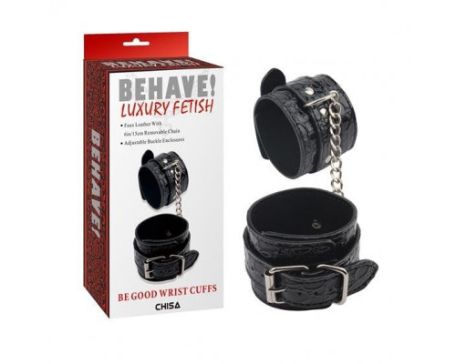 Заказать Черные наручники Be good Wrist Cuffs