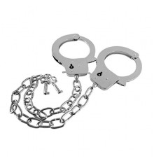 Наручники на длинной цепочке с ключами Metal Handcuffs Long Chain