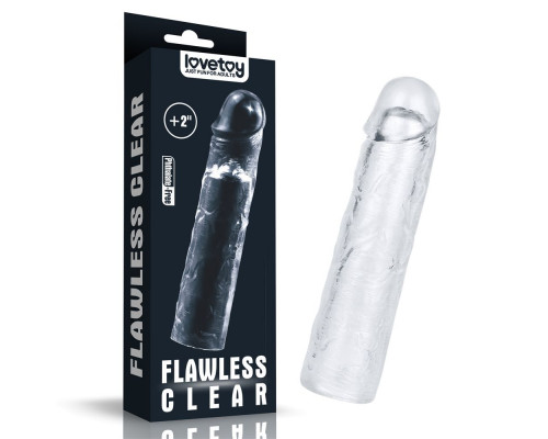 Заказать Прозрачная насадка-удлинитель Flawless Clear Penis Sleeve Add 2 - 19 см.